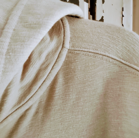 LARGE FULL ZIP TAN HOODED SWEATSHIRT BEACH COVERUP - Picture 4 of 8